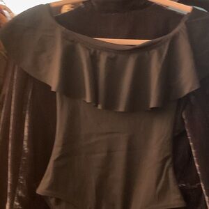 Topshop Black Off-Shoulder Bodysuit